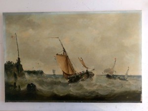 9 Restauratie schilderij zeelandschap voor