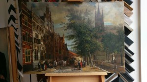 Restauratie schilderij Den Haag scheur 4