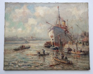Schilderij Evert Moll Rotterdam restauratie na